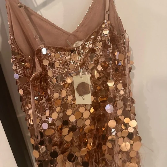 Ramy brook mini dress rose gold rina dress 2 nwt - Picture 7 of 13